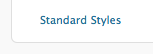Standard Styles