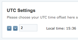UTC Settings