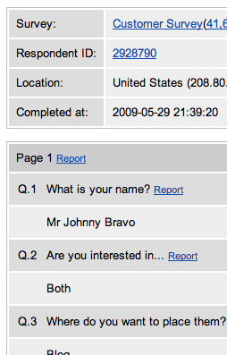 Example of an email notification